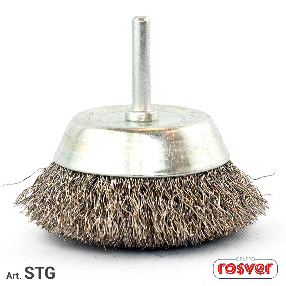 Spazzole a Tazza con Gambo - Rosver - STG G.6 Inox - Conf.20pz