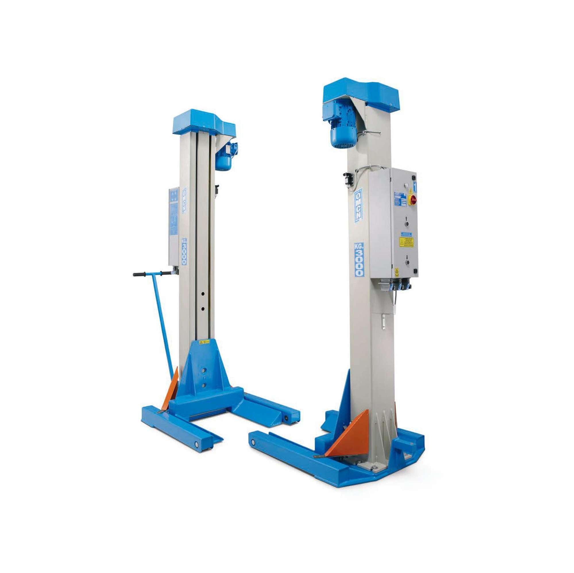 Ponte sollevatore elettromeccanico set 4 colonne mobili portata 4000kg OMCN 953