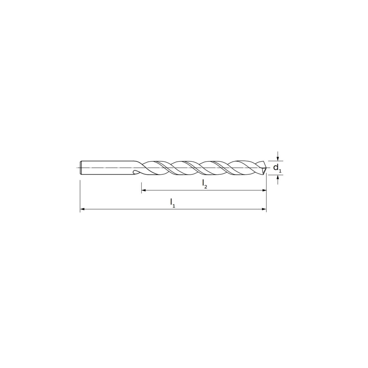 Punta cilindrica per applicazioni generiche tipo N in HSS DIN 338  (9,4-19)