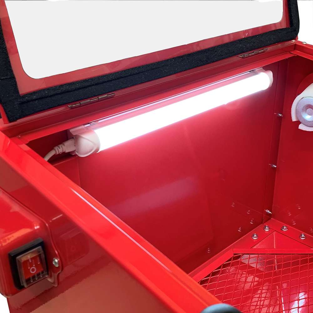 Sabbiatrice da banco con accessori pistola guanti ugelli -ENG PRO MA SB SP50