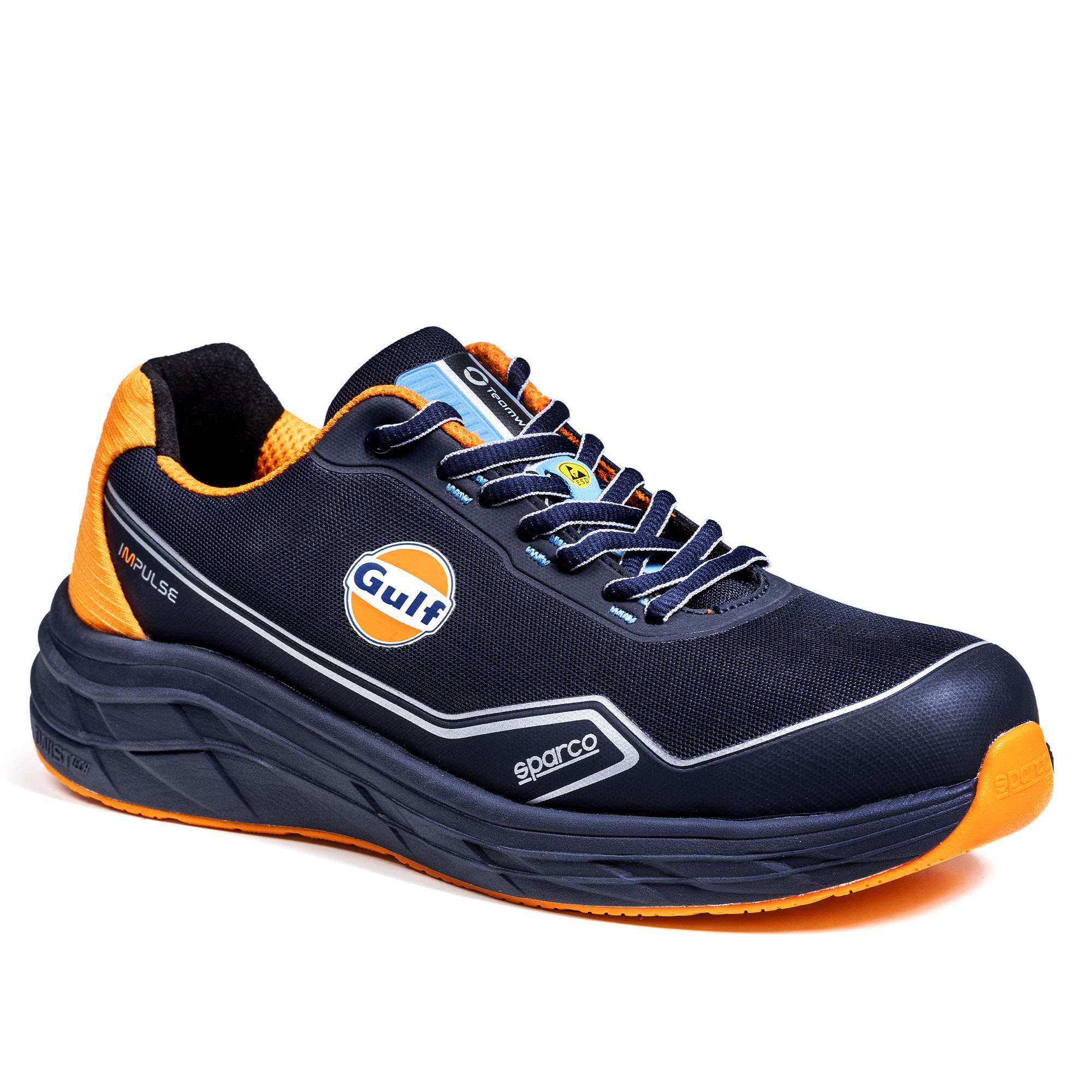 Sparco Scarpe Mirage Gulf S1Ps ESD blu/ arancio fluo ESD FO blu navy/arancio fluo-scarpe antinfortunistiche da lavoro