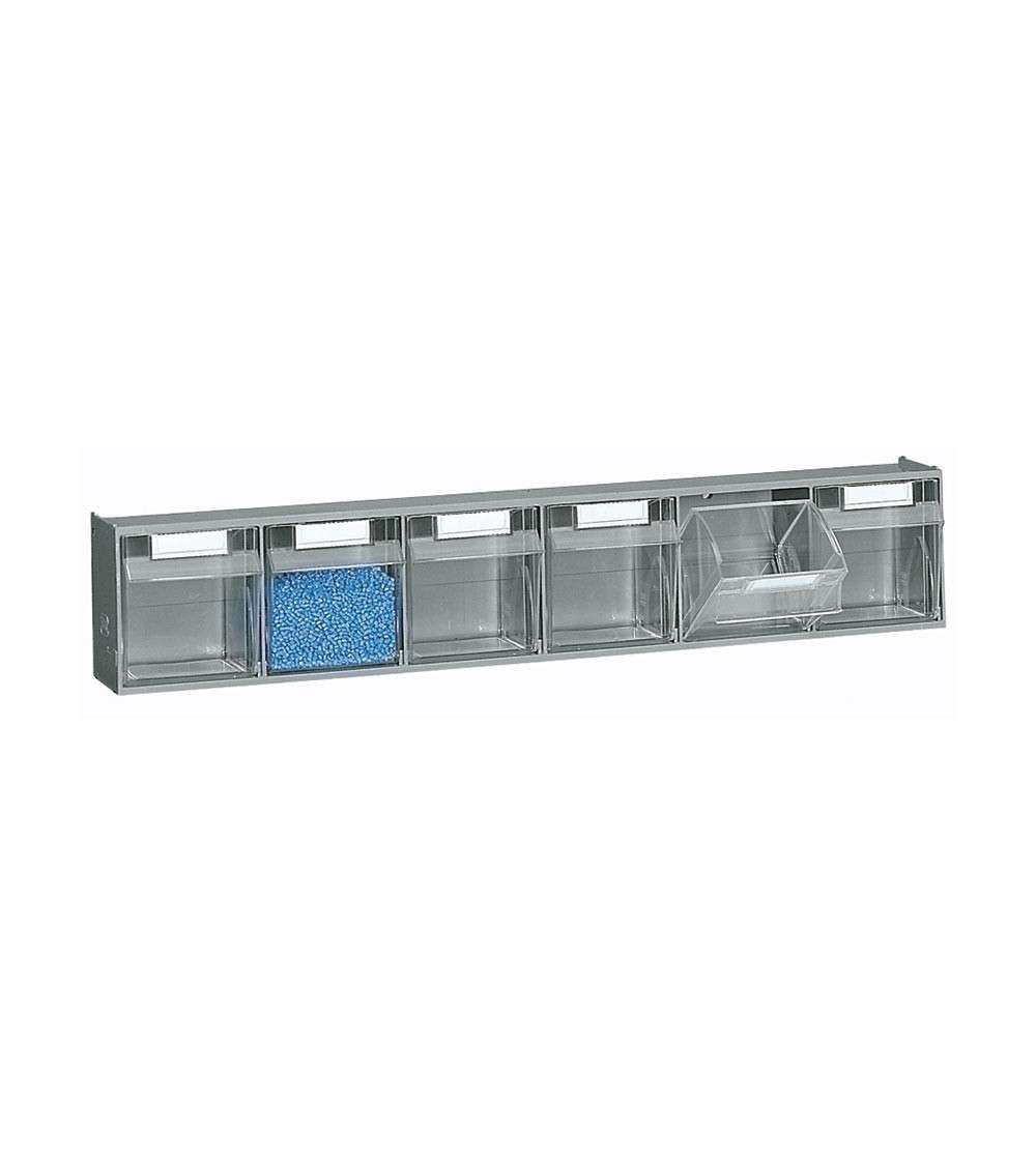 Cassettiera portaminuteria per carrello 600 X 98 X 112 H - con 6 cassetti - FAMI FAXVBCH00600001 - 2 PZ. Grigio
