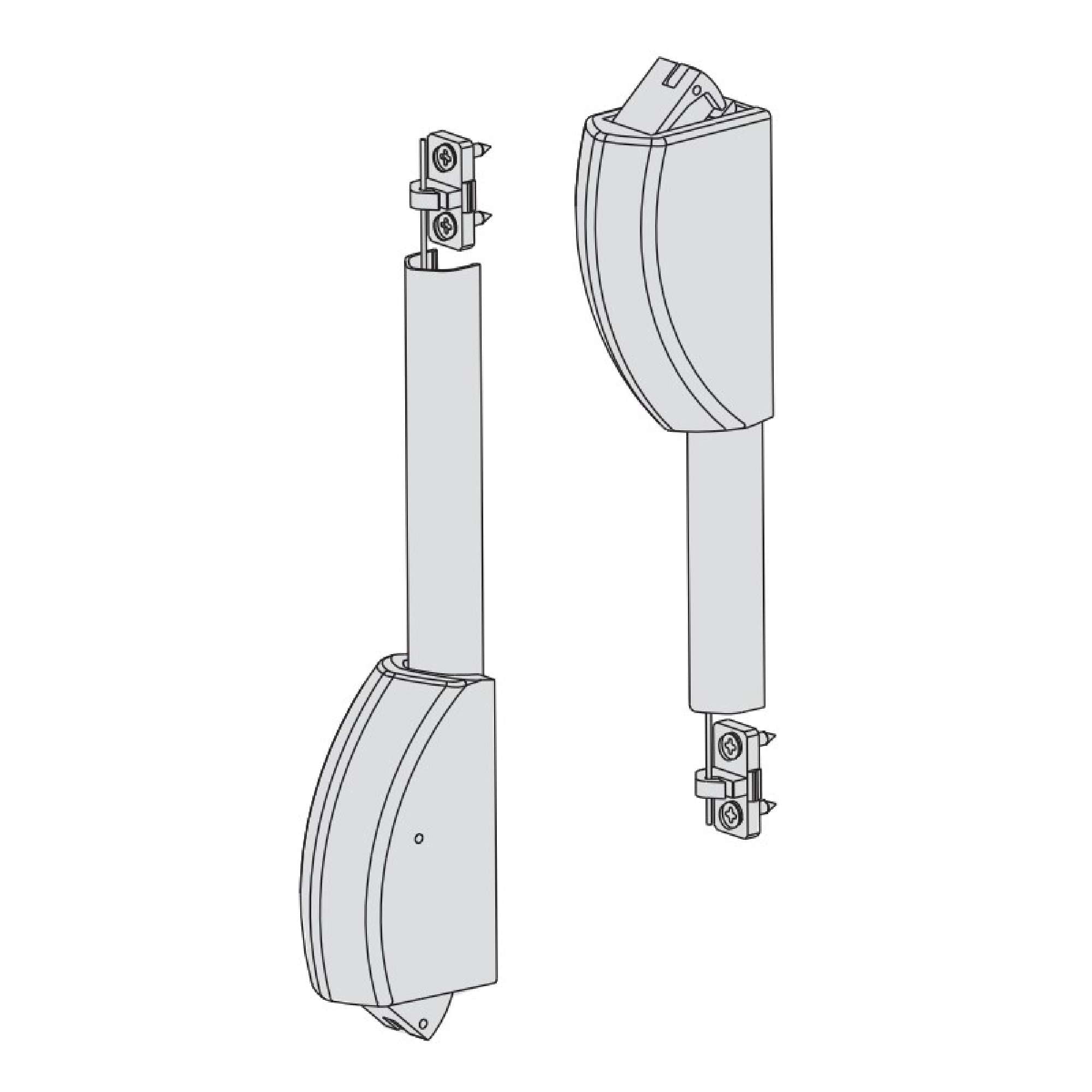 Scrocchi autobloccanti per chiususra alto/basso per maniglione antipanico Fast Push - CISA 07063.61.0