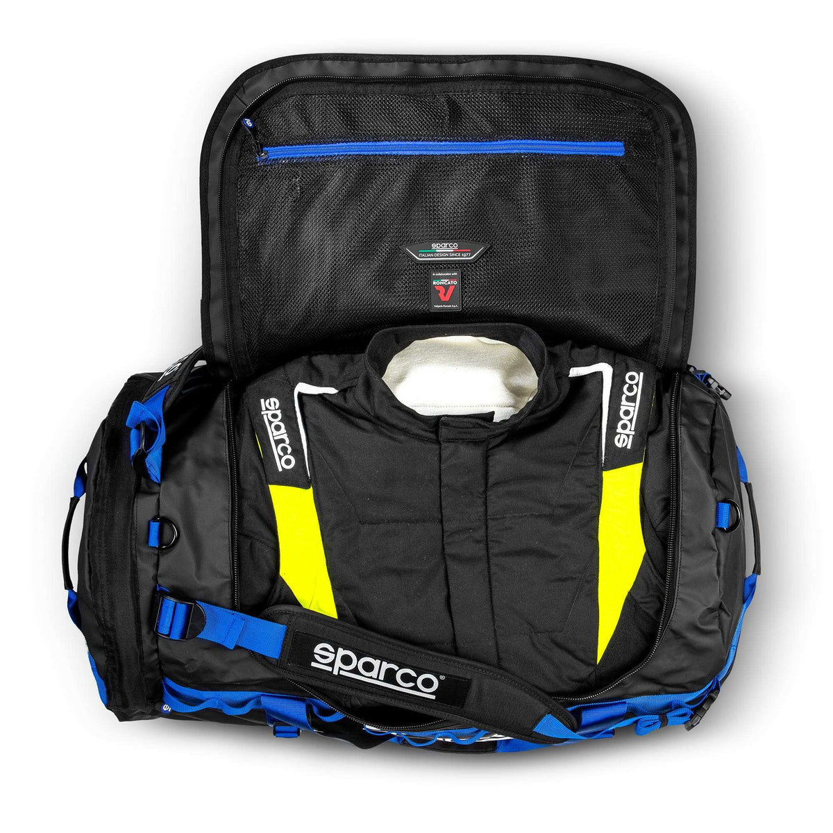 Sparco Duffle Bag Large nero/azzurro