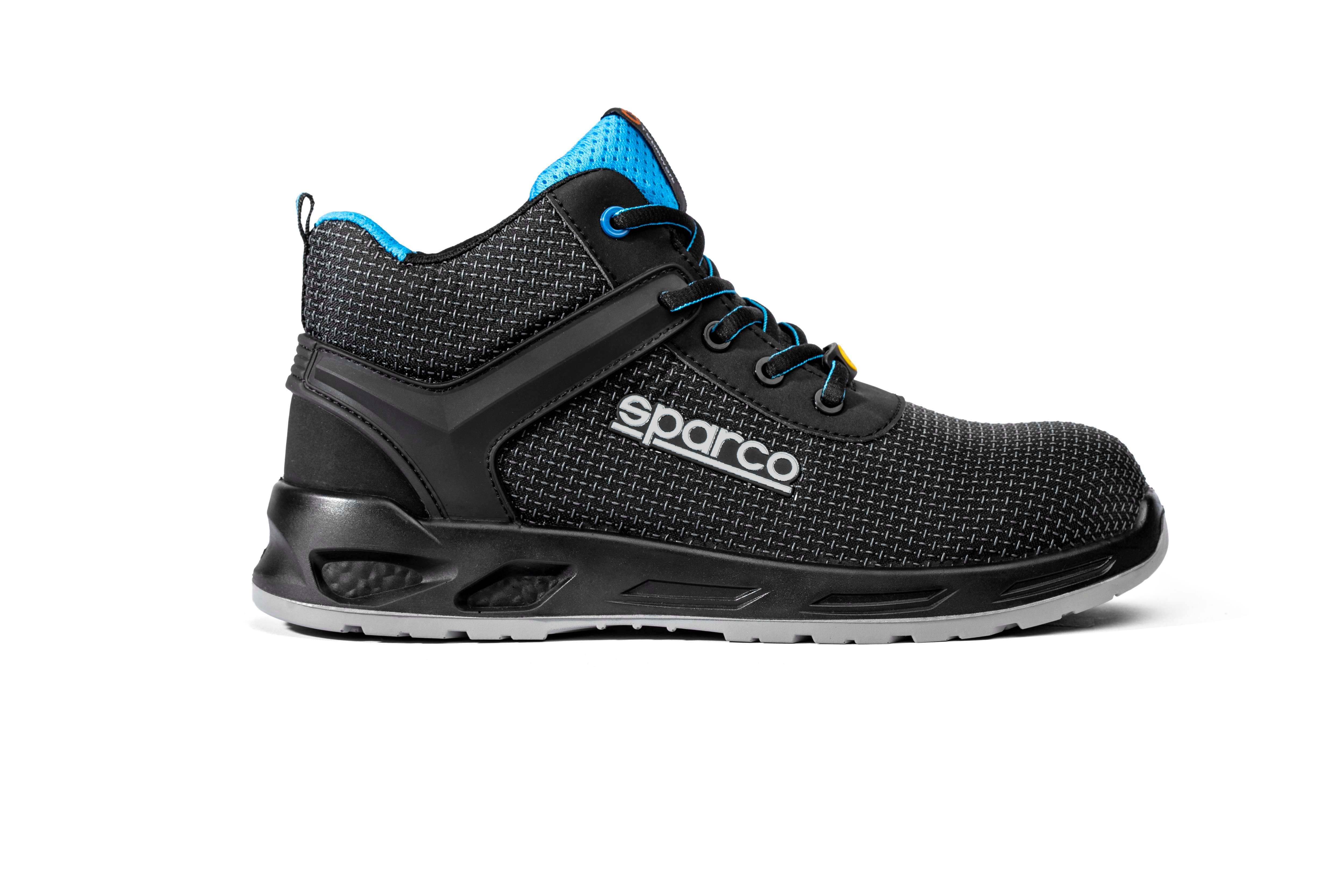 Sparco Scarpe Horizon Tek-H Rialto S3S nero/celeste black/sky/blue-scarpe antinfortunistiche da lavoro