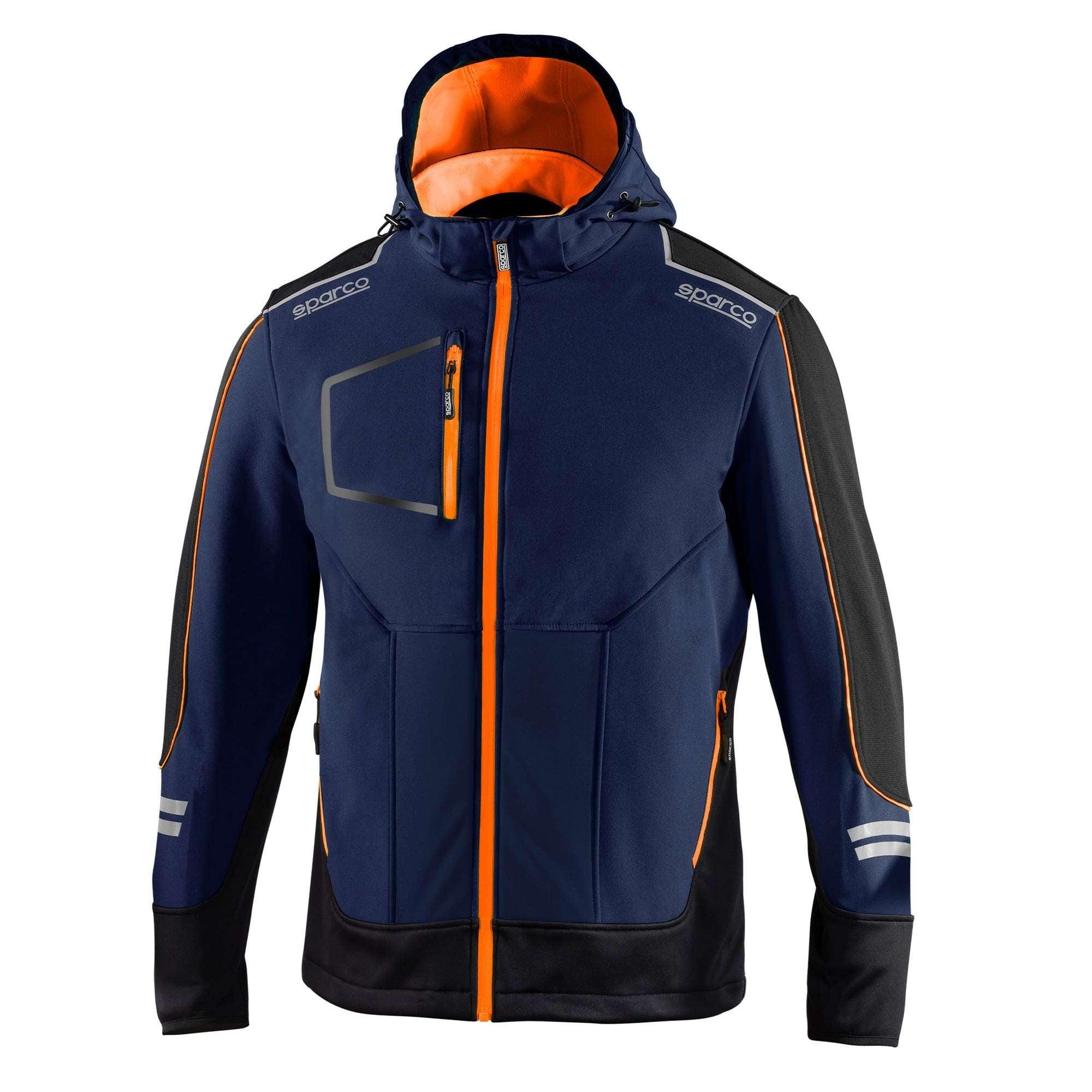 Sparco Soft-Shell Tech York blu navy/arancio fluo taglia XS