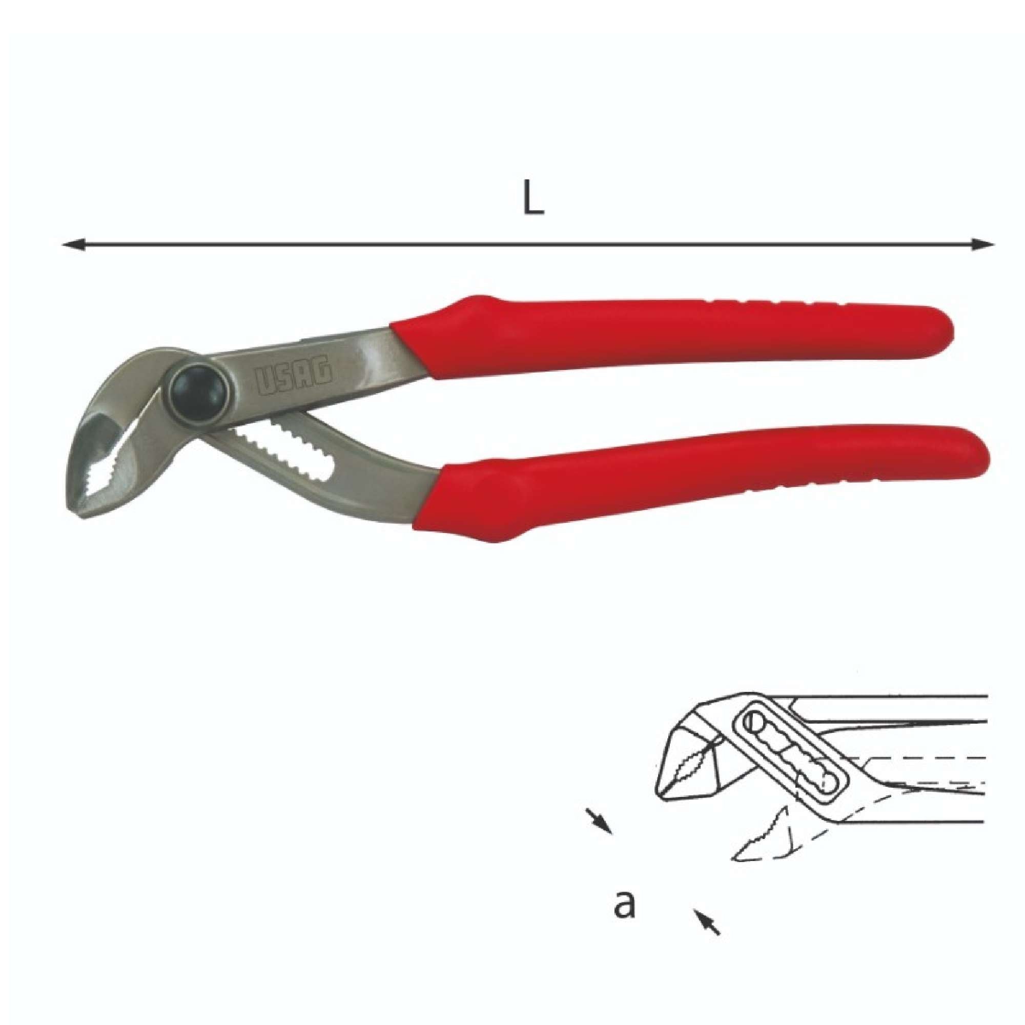 Pinza regolabile semiautomatica 250mm - Usag 180 B U01800031