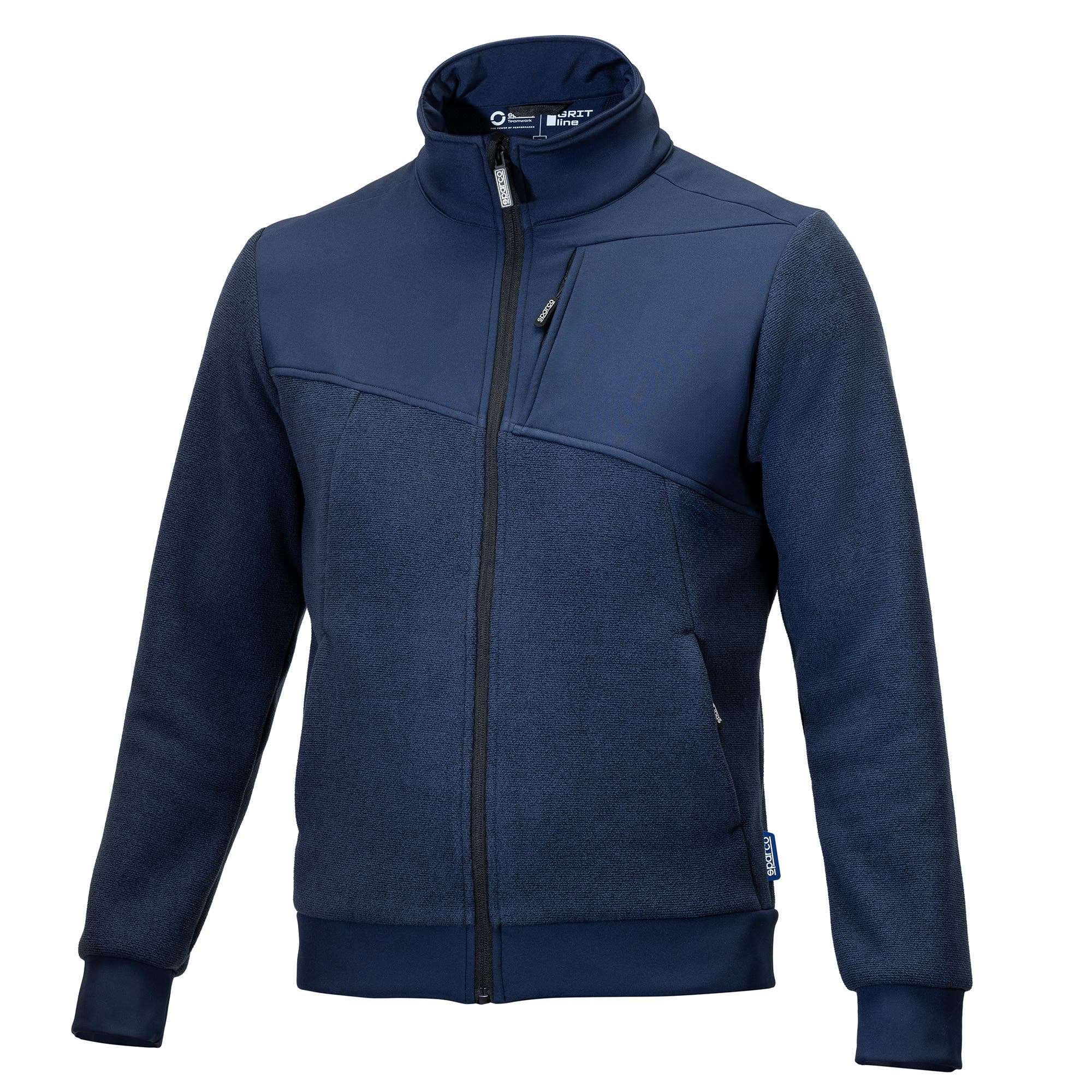 Sparco Grit fleece full zip Crestone blu navy