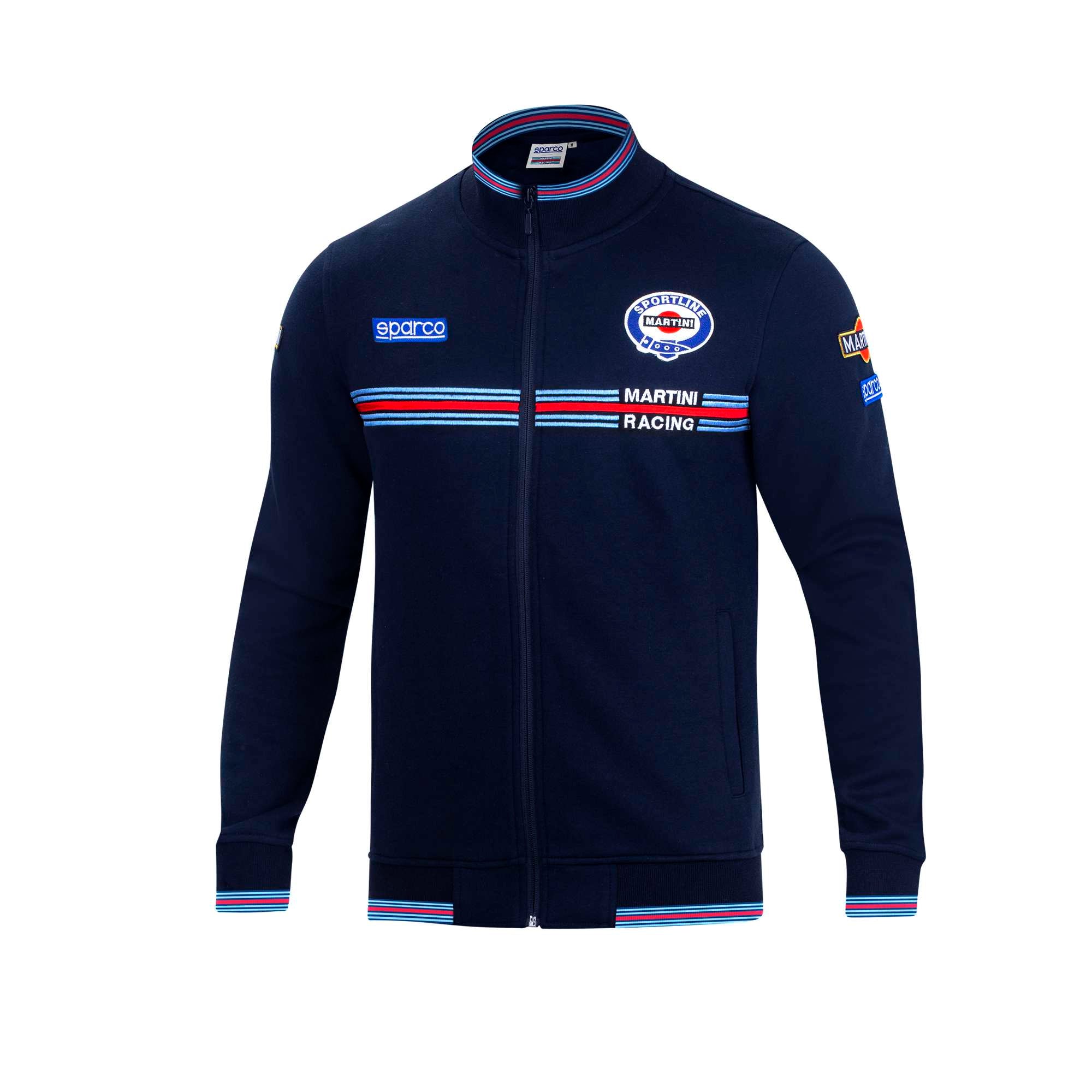 Sparco Felpa Full Zip Martini-R blu navy-abbigliamento Sparco Teamwork