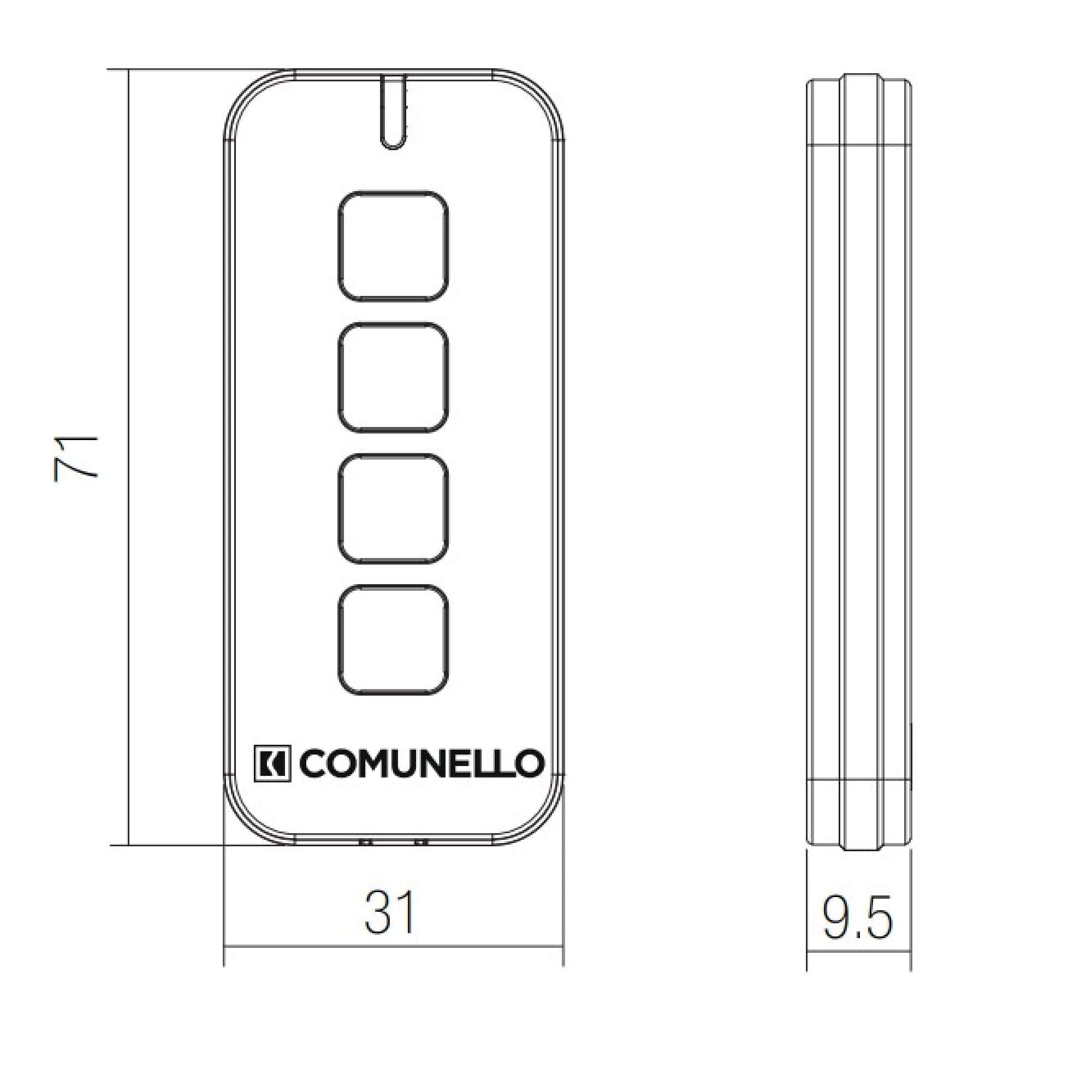 Radiocomando VIctor Rolling Code grigio - Comunello