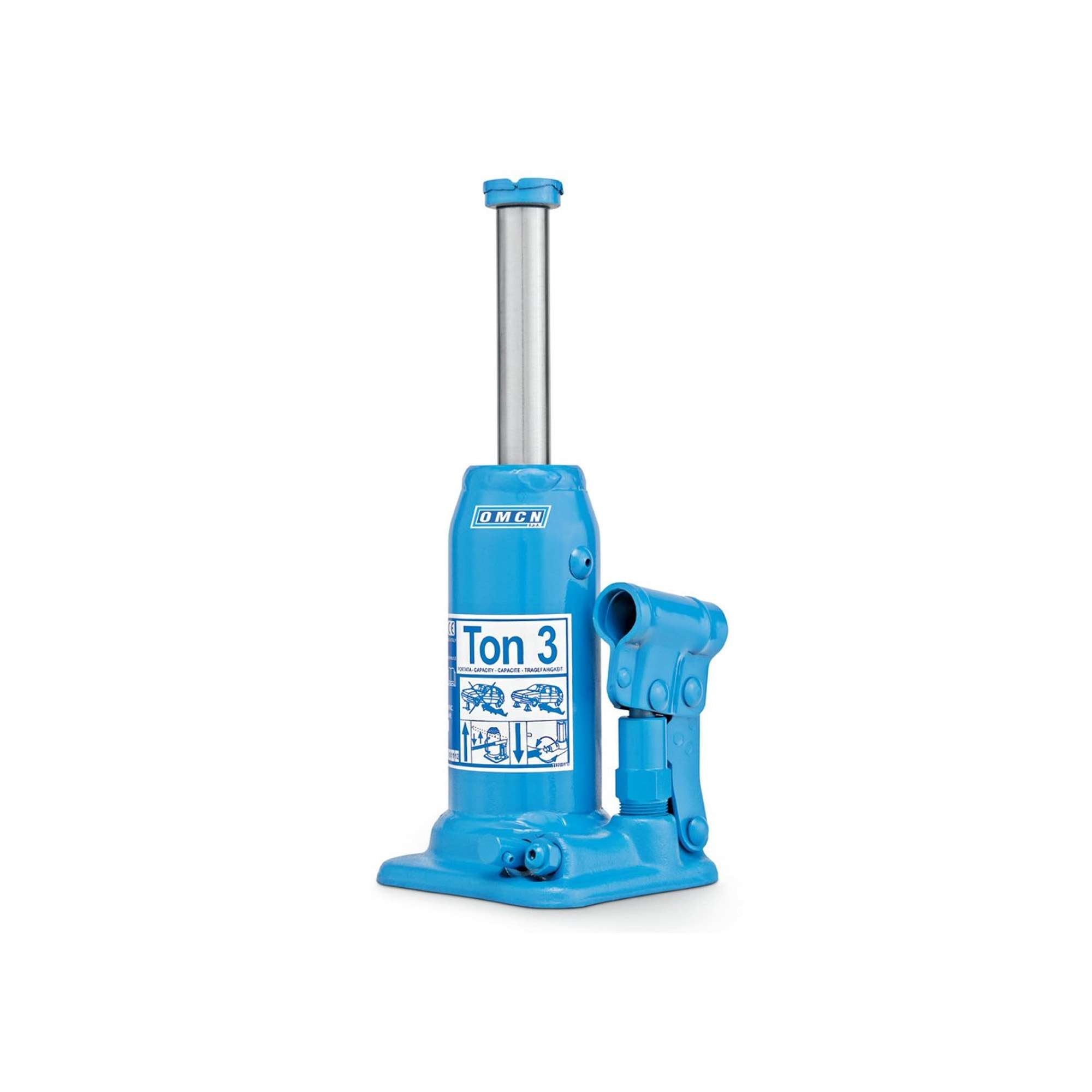 Sollevatore idraulico a bottiglia, alzata 325mm, portata 3000 kg - OMCN 125