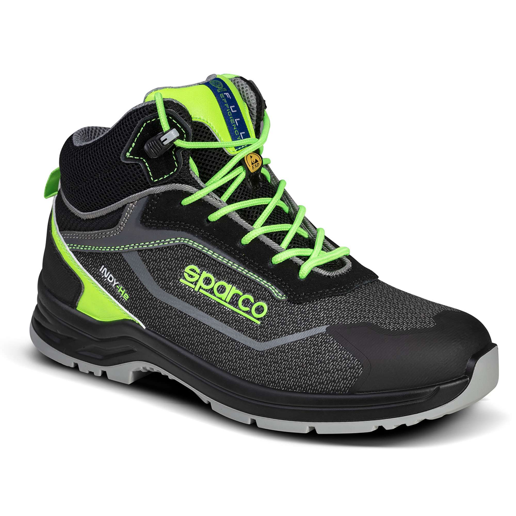 Sparco Scarpa Indy-He Ranger S3 ESD nero/verde scarpe antinfortunistiche