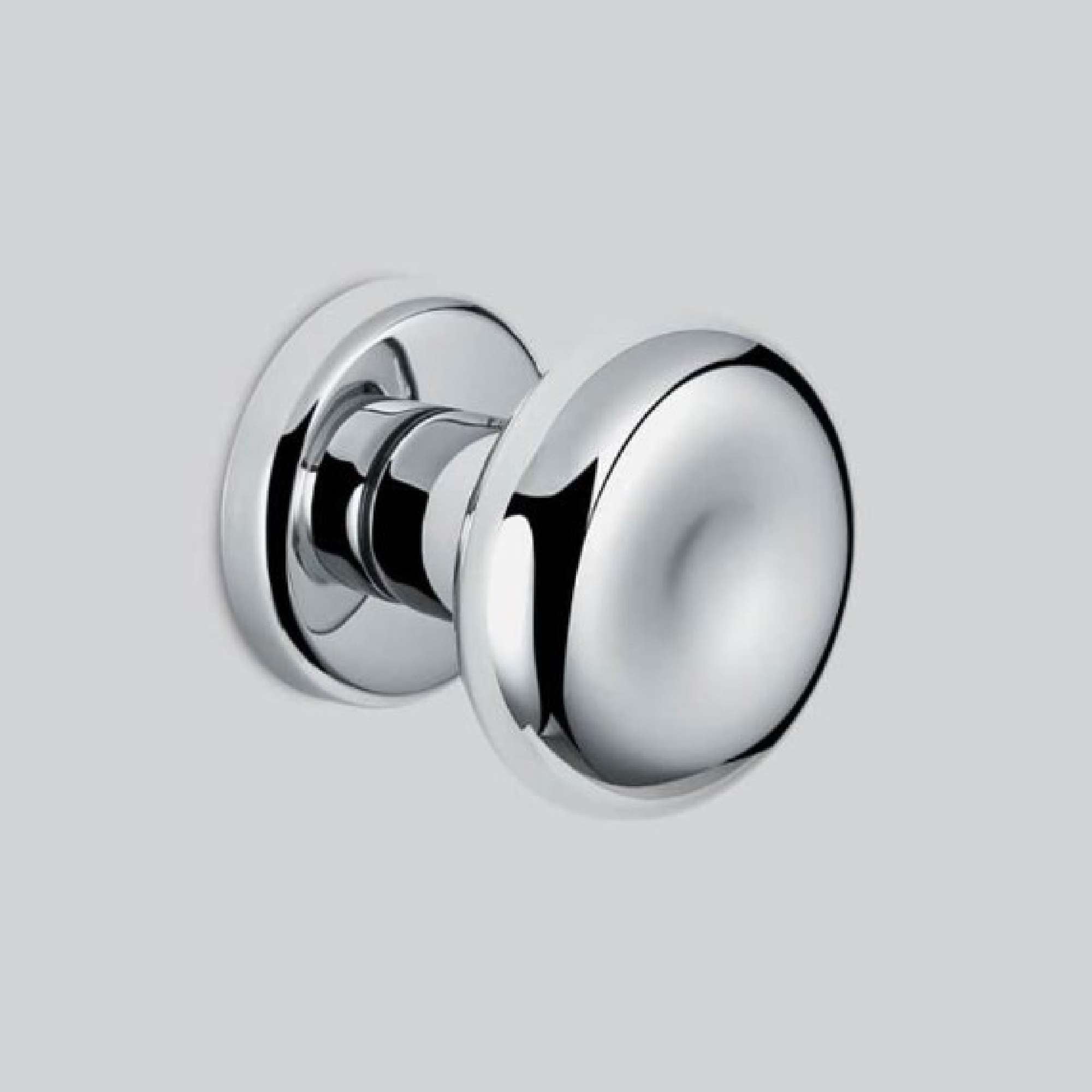 Pomolo Round in ottone cromo satinato - Colombo Design ID35FISSO-CM