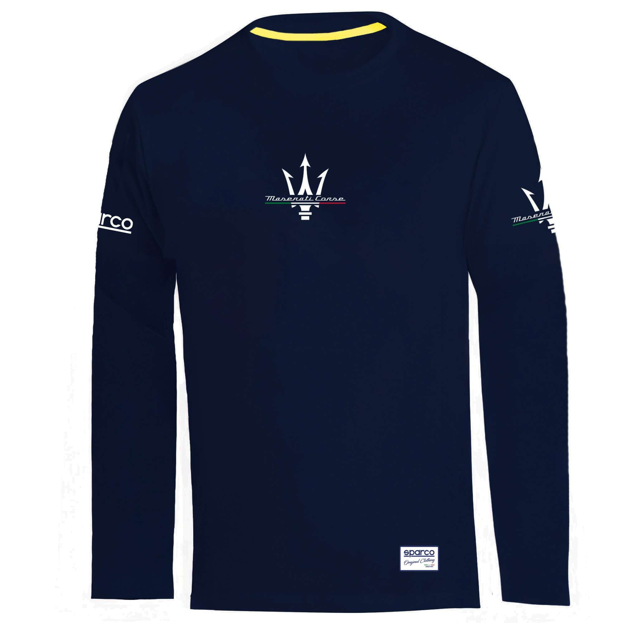 Sparco Long Sleeve T-Shirt Maserati blu navy/blue-abbigliamento Sparco Teamwork