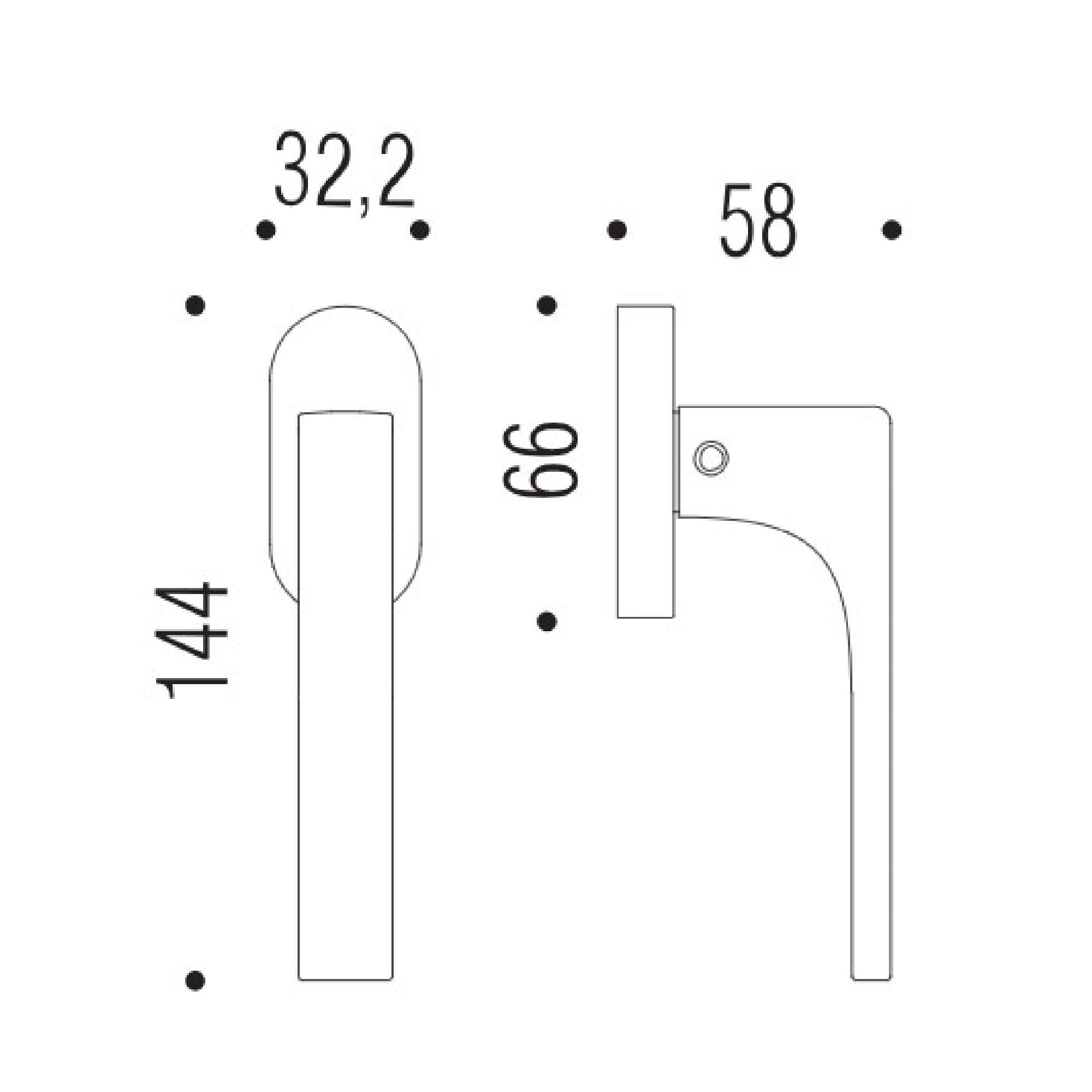 Maniglia martellina Robocinque Oroplus - Colombo Design ID62DK/SM-OL