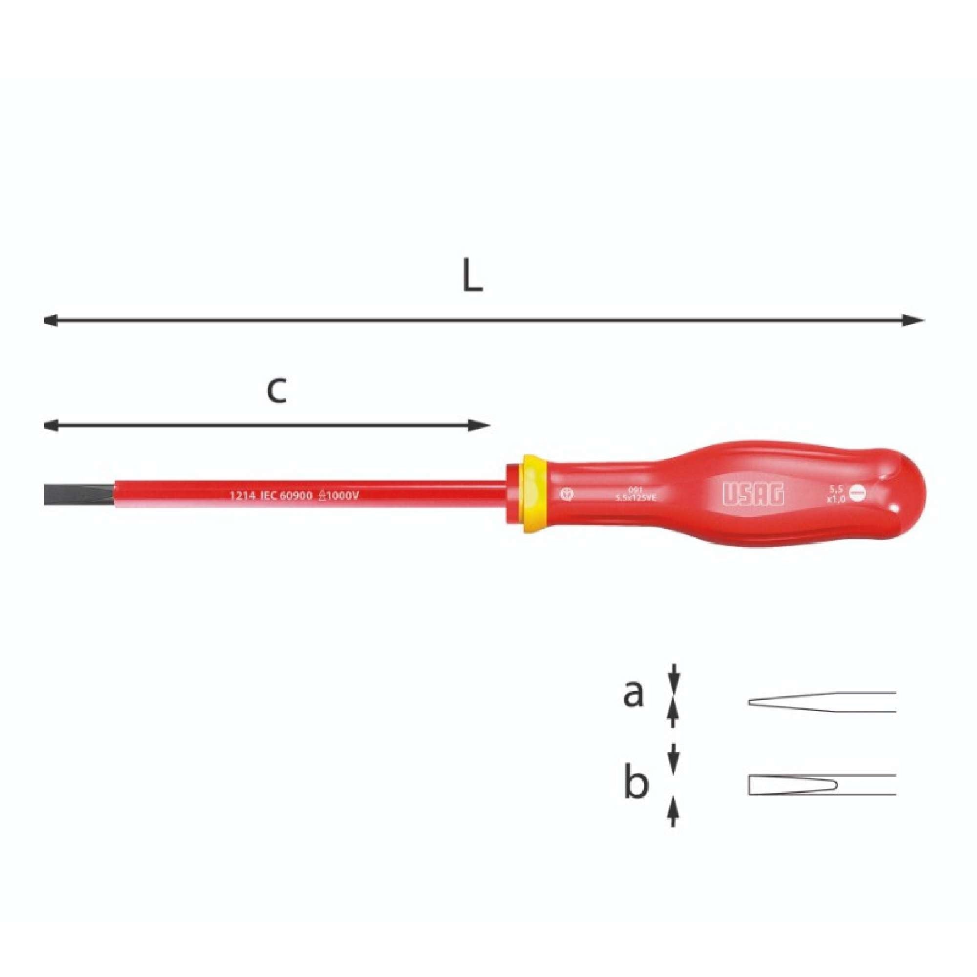 Giraviti per viti con intaglio 1000V - USAG U00910003