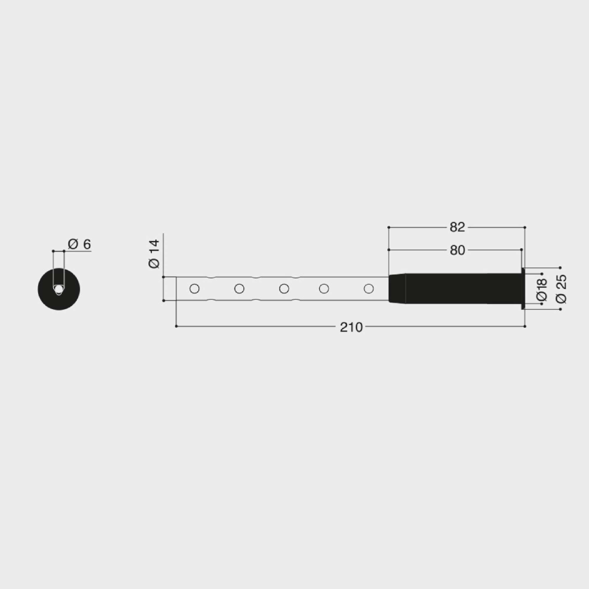 Tassello Grillo cappotto per fermo imposta con vite 6mm - Esinplast 3053.001