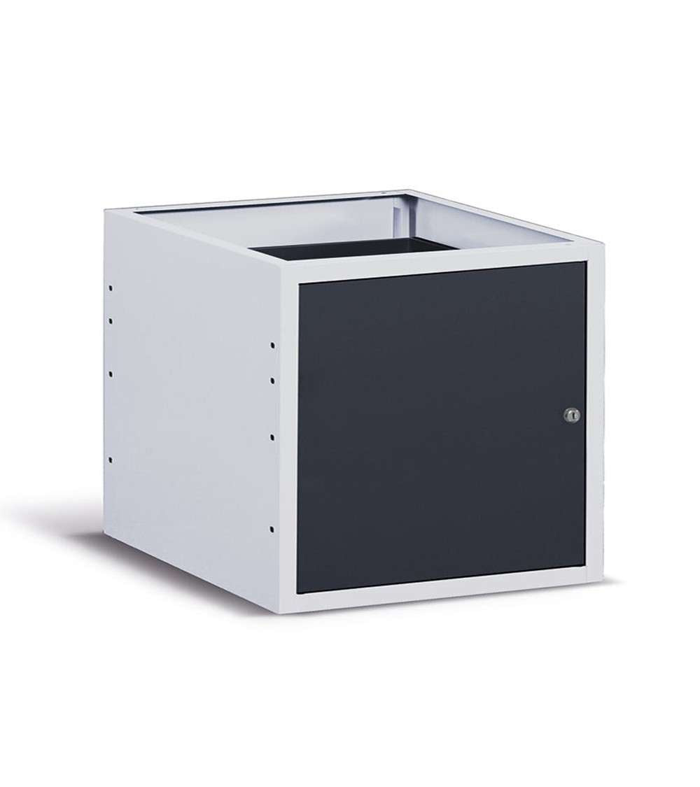 Cassettiera per banco da lavoro 630 X 607 X 570 H - con un cassetto e una porta, portata 25 KG - FAMI FBG03S63C0005PD - Antracite/Grigio