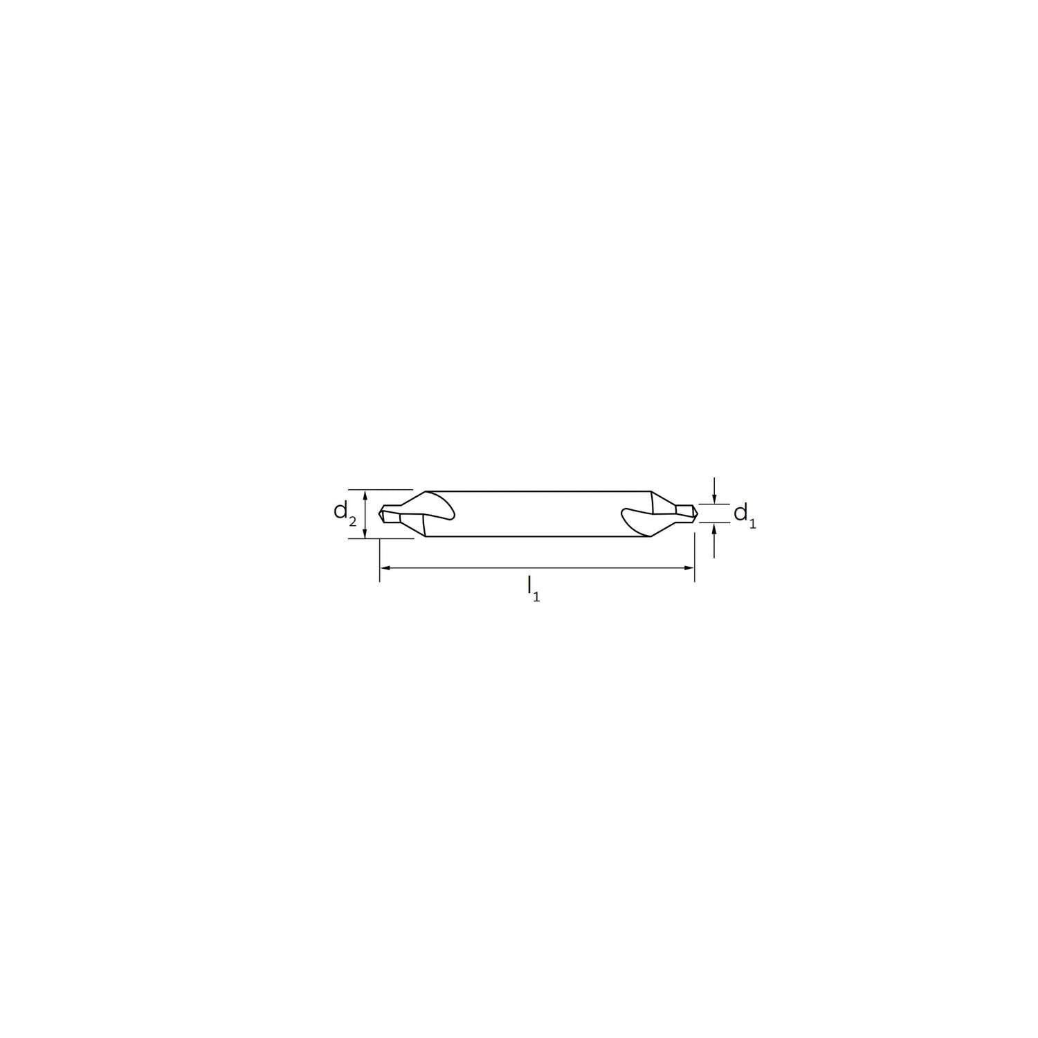 Punta a centrare con smusso e angolo svasatura 60/120 DIN 333 - ILIX HSS