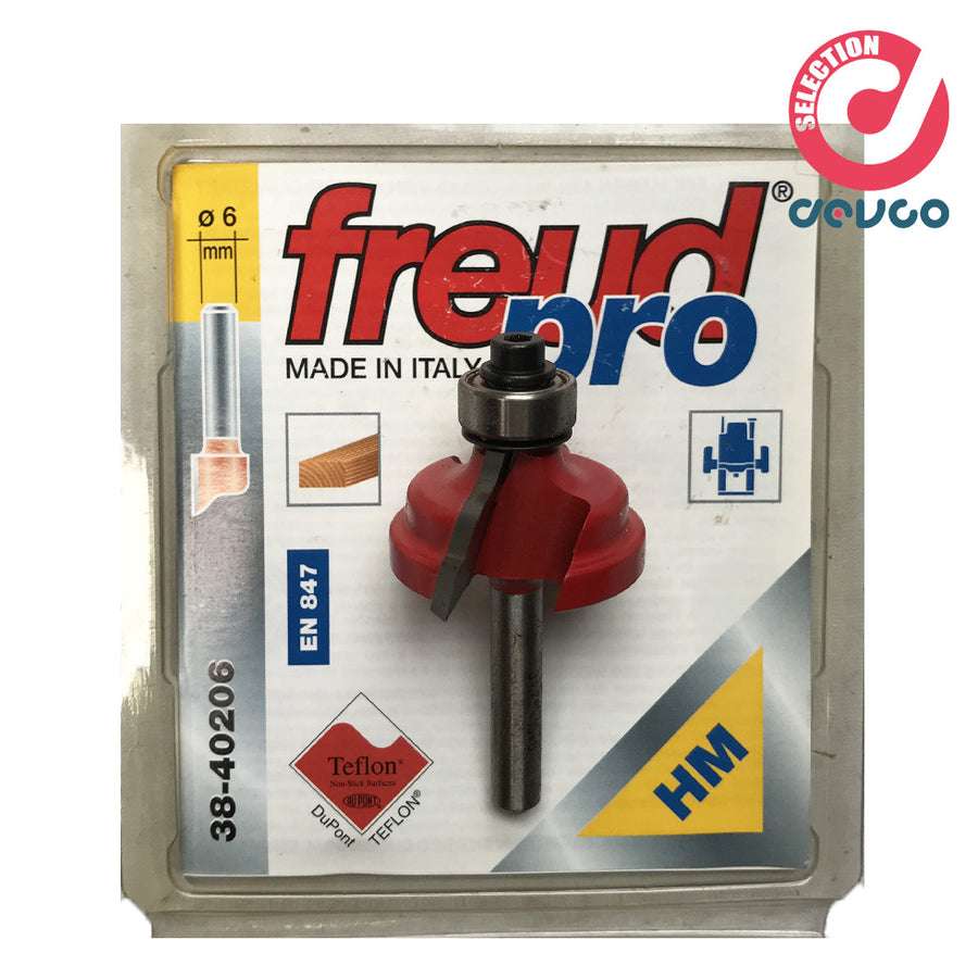 Fresa 2 taglienti per legno diametro 6  Freud - 38-40206