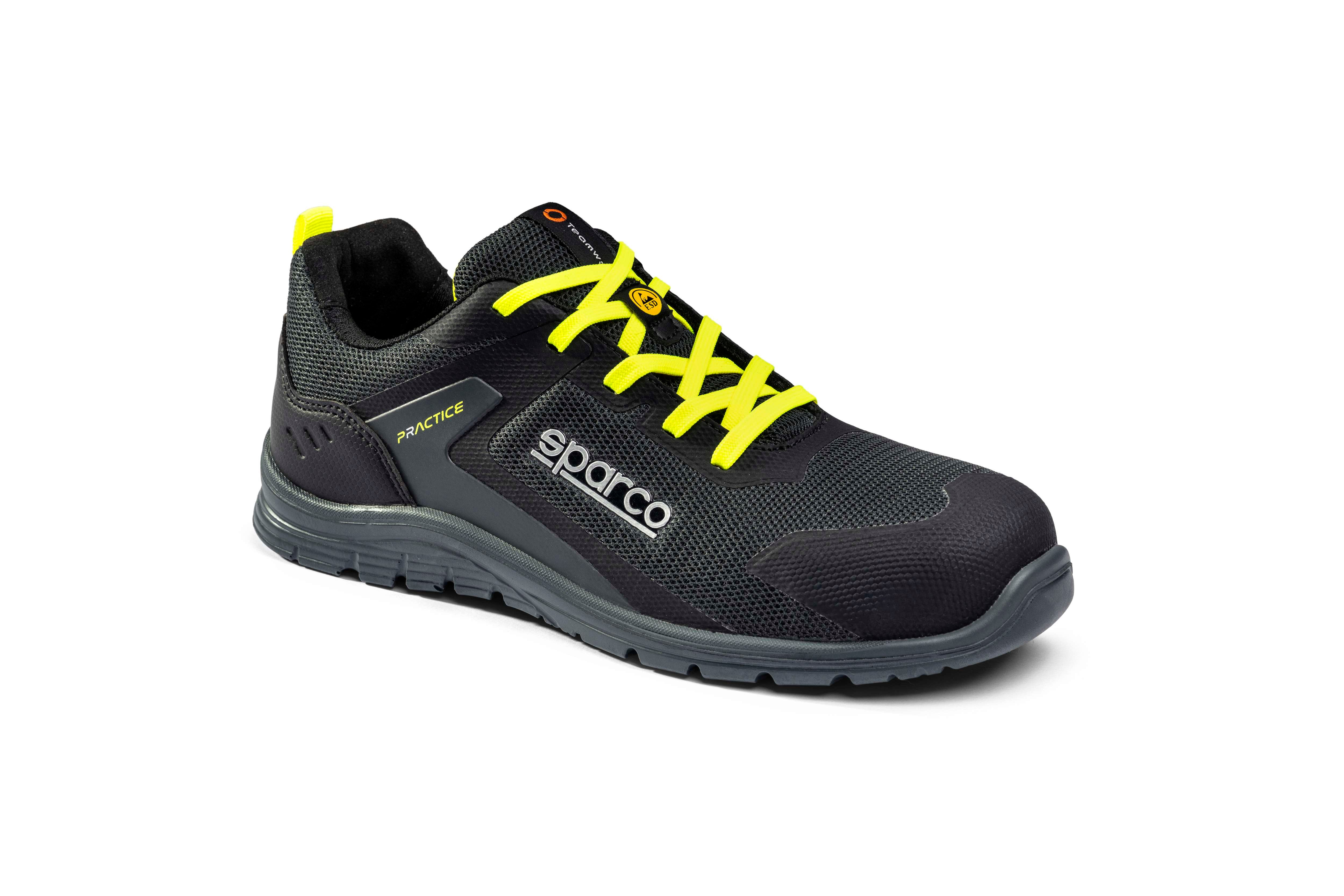 Sparco Scarpe Practice Josef S1Ps/Gf ESD FO dark//fluorescent/yellow-scarpe antinfortunistiche da lavoro