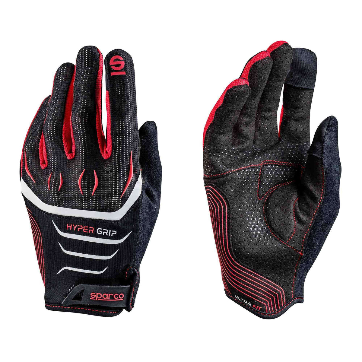 Sparco Guanti Hypergrip nero/rosso - guanti tecnici motorsport