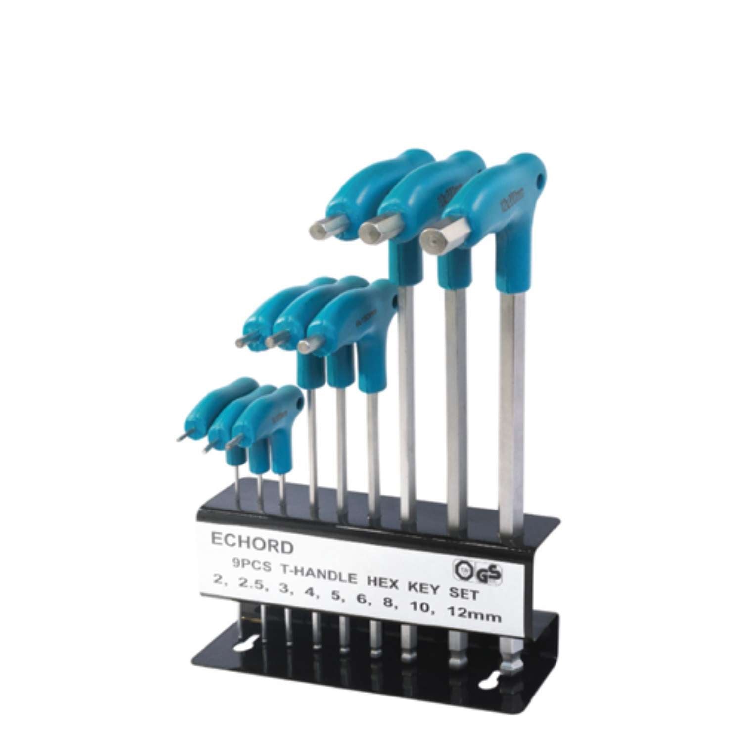 Set chiavi a T esagonali Coppia di teste SFERA 9 pz brugola c/supporto UM 20 SH00