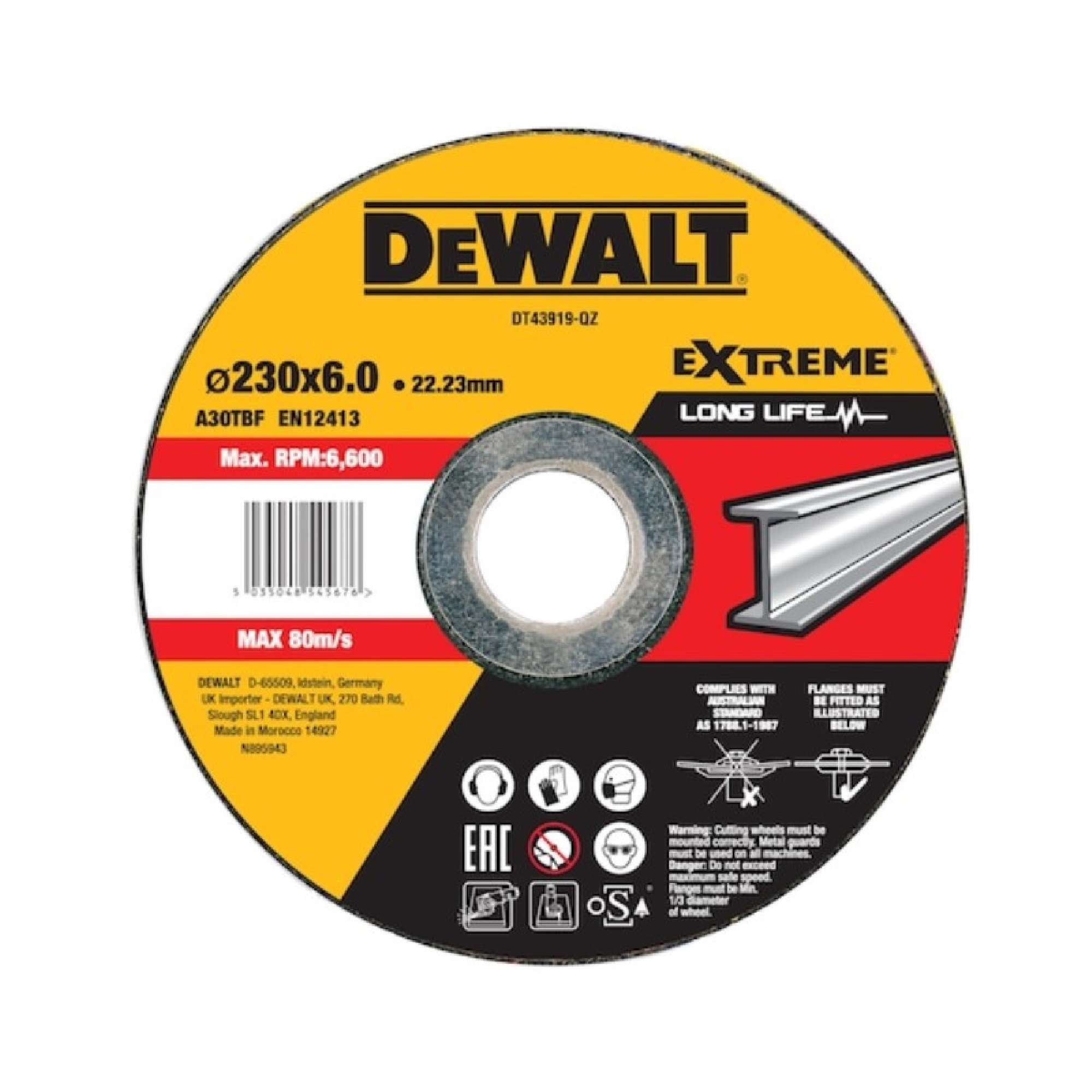 Disco abrasivo OSA ad alte prestazioni 23x6mm - Dewalt DT43919-QZ