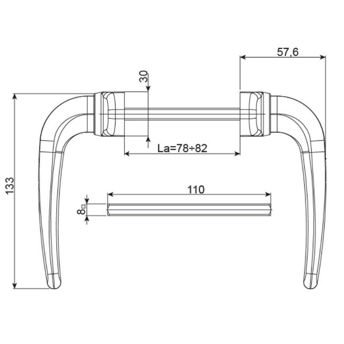 Maniglia doppia Prima Plus - GIESSE 02792