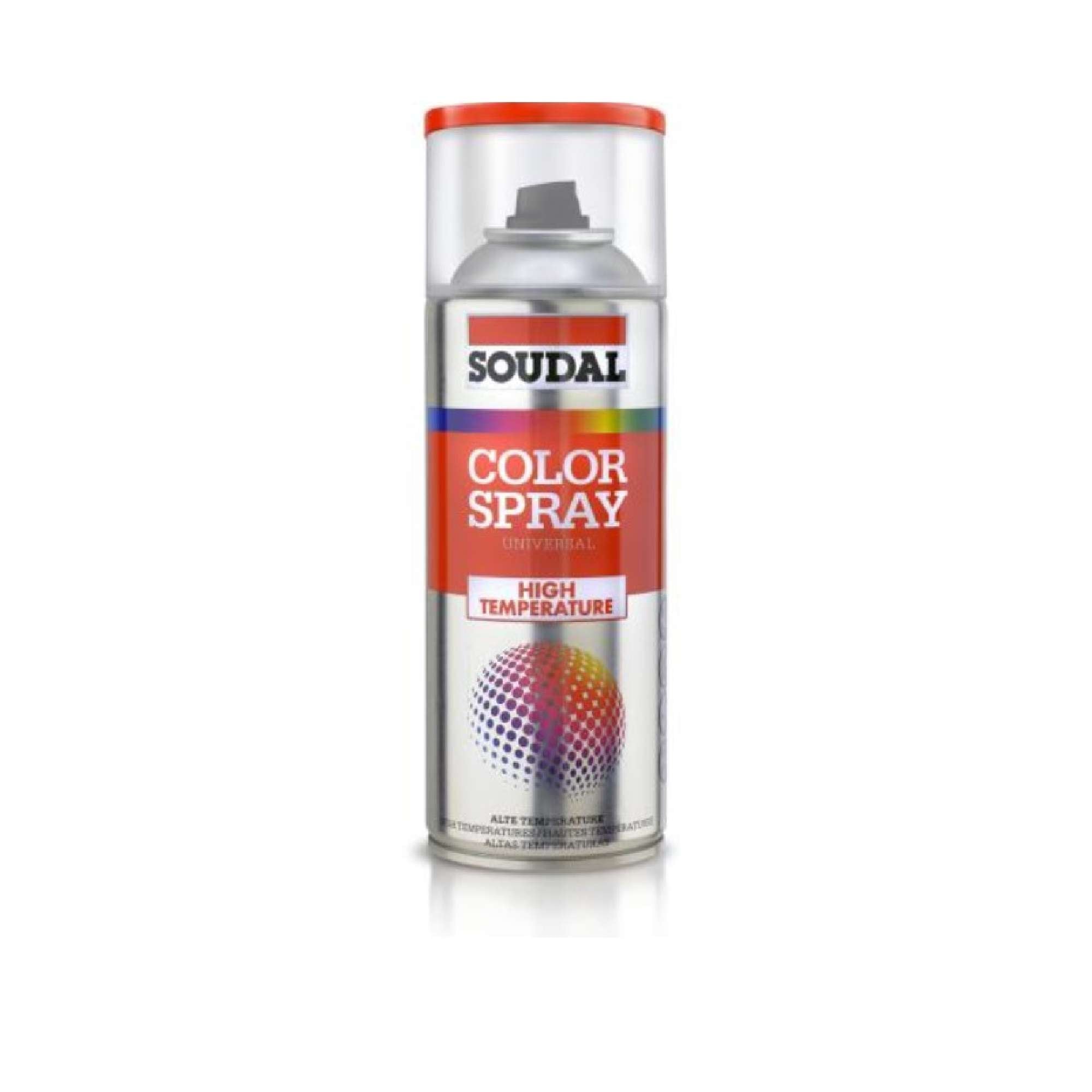 Vernice spray al silicone Color Spray Ral 9005 Opaco alta temperatura - Soudal 155560