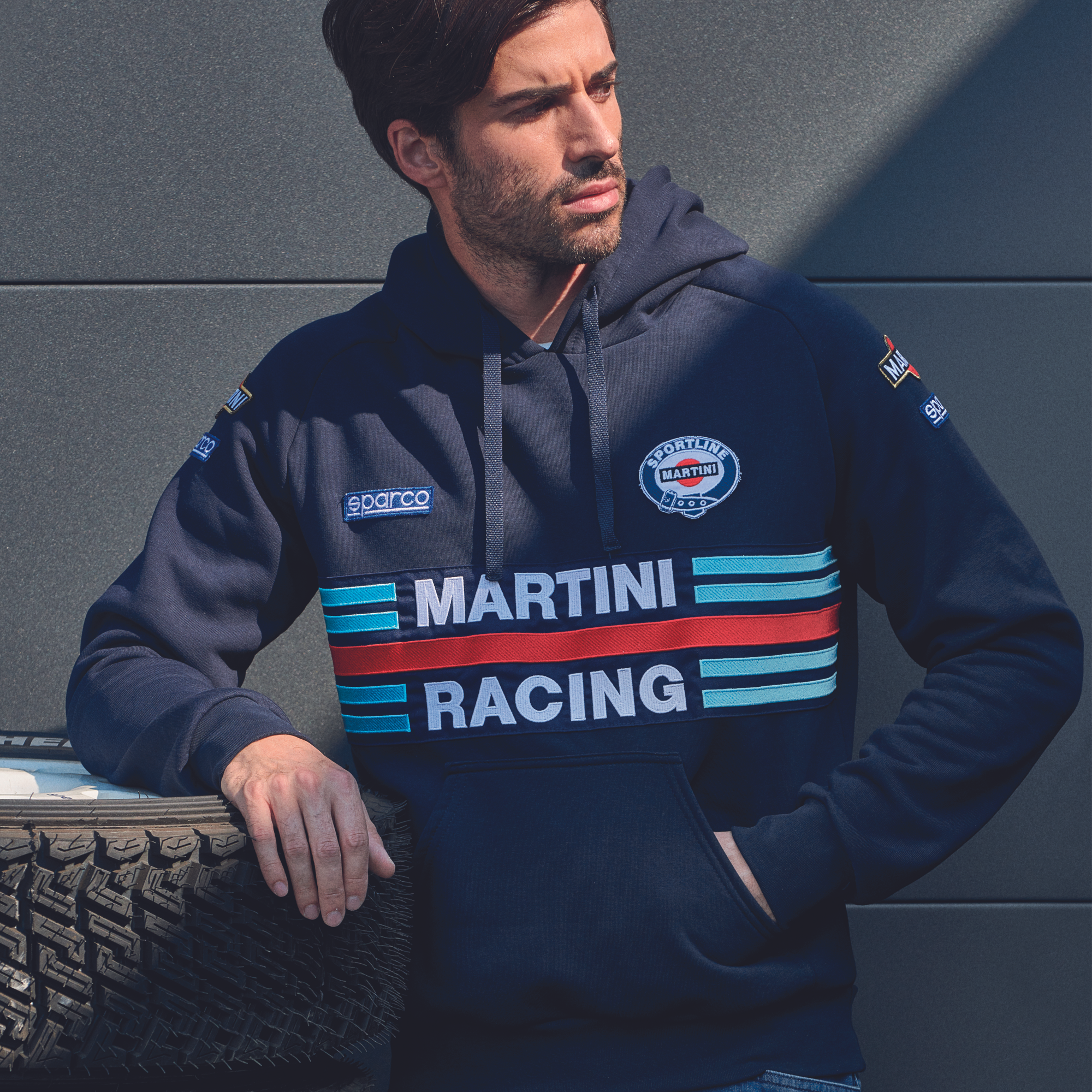 Sparco Hoodie Martini-R blu navy