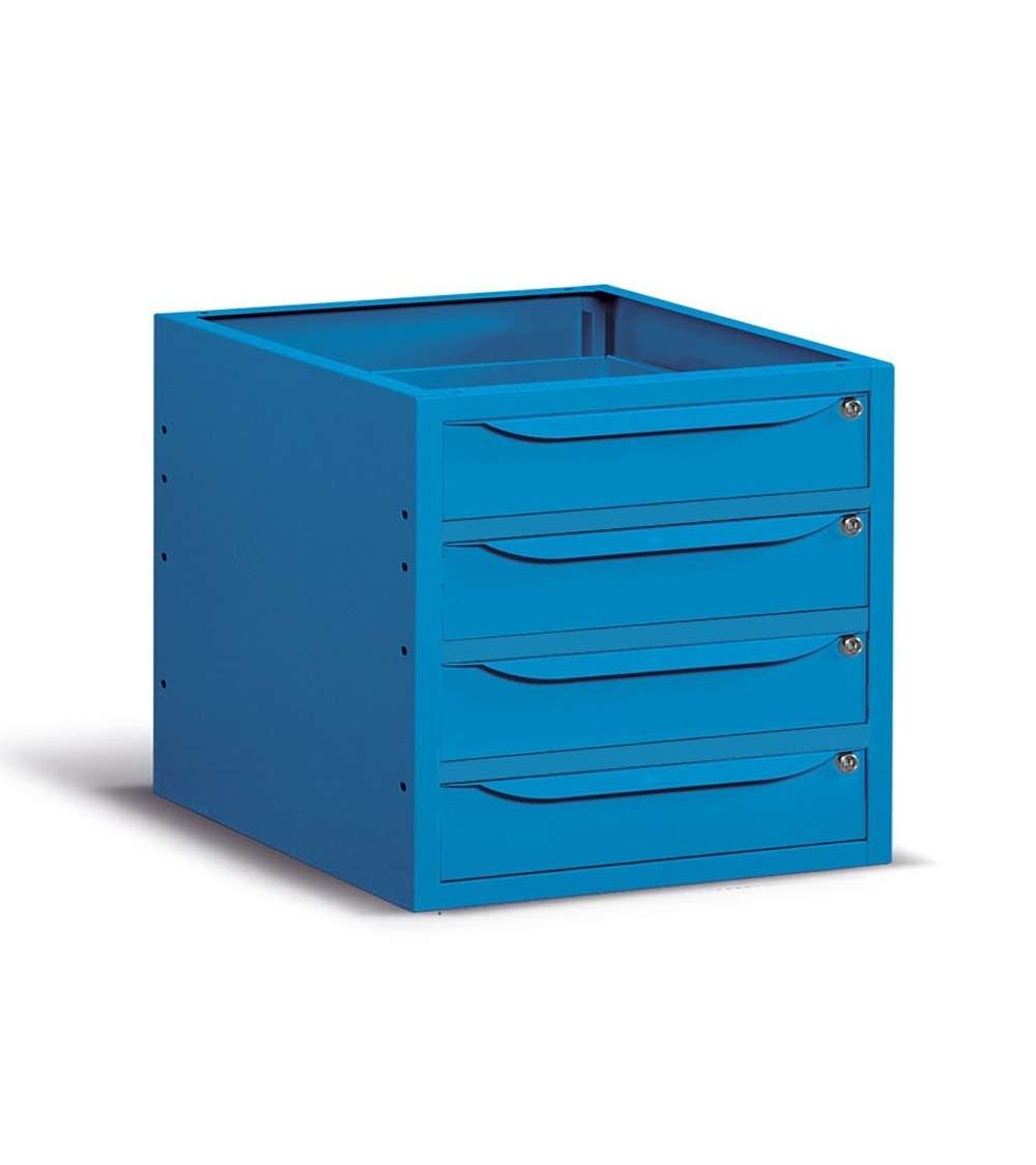 Cassettiera per banco da lavoro 500 X 607 X 570 H - con 4 cassetti PORTATA 25 KG - FAMI FBG03S63C000304 - Blu