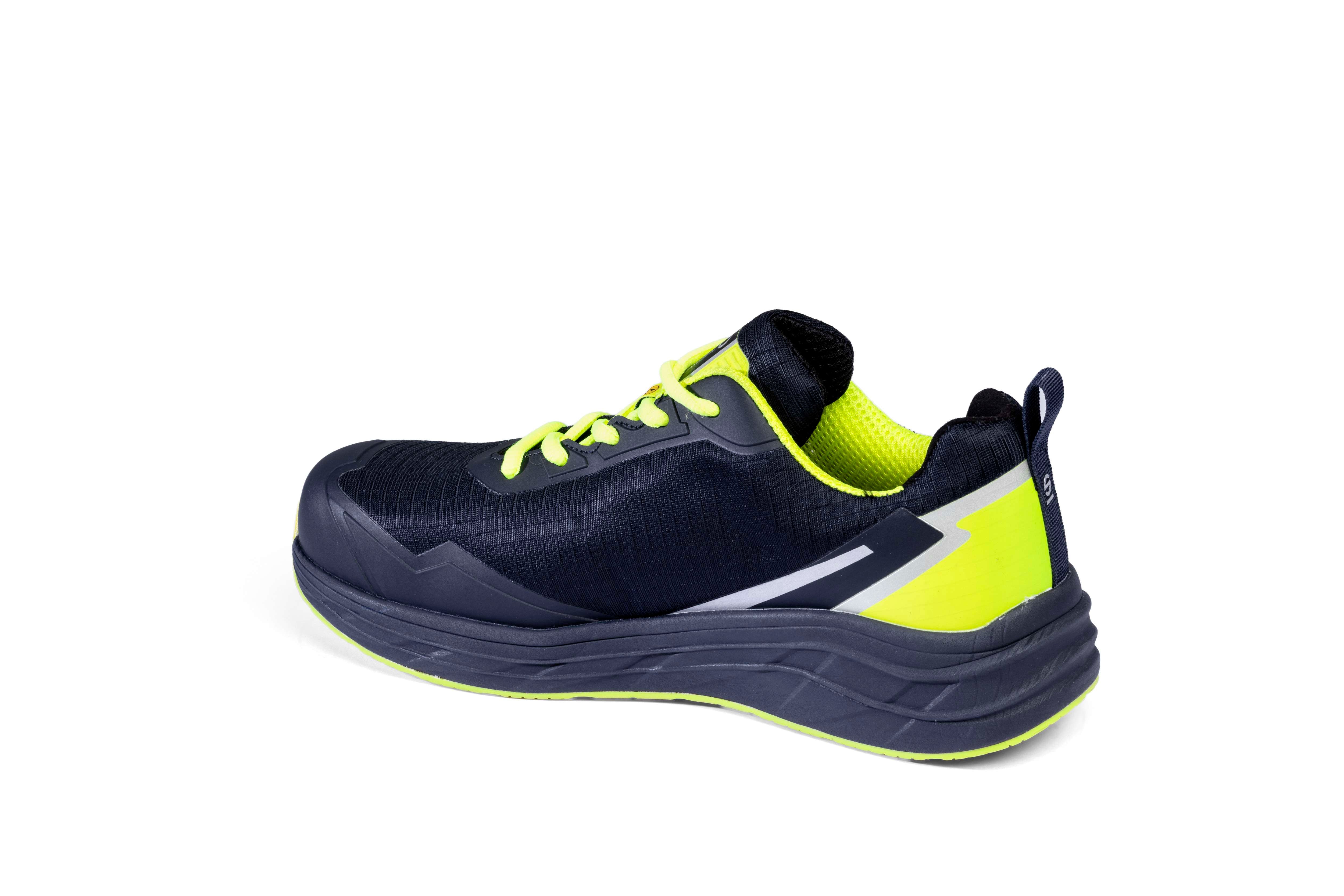 Sparco Scarpe George S3S ESD blu/Gf HRO ESD FO marine/blue/fluorescent/yellow-scarpe antinfortunistiche da lavoro