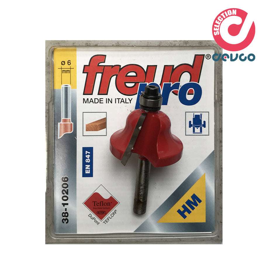 Fresa 2 taglienti per legno diametro 6  Freud - 38-10206